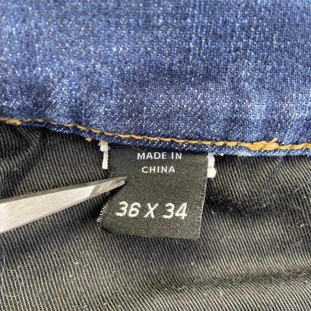 Oliver Logan‎ Straight Jeans Men's Size 36x34 Dark Wash Blue Denim